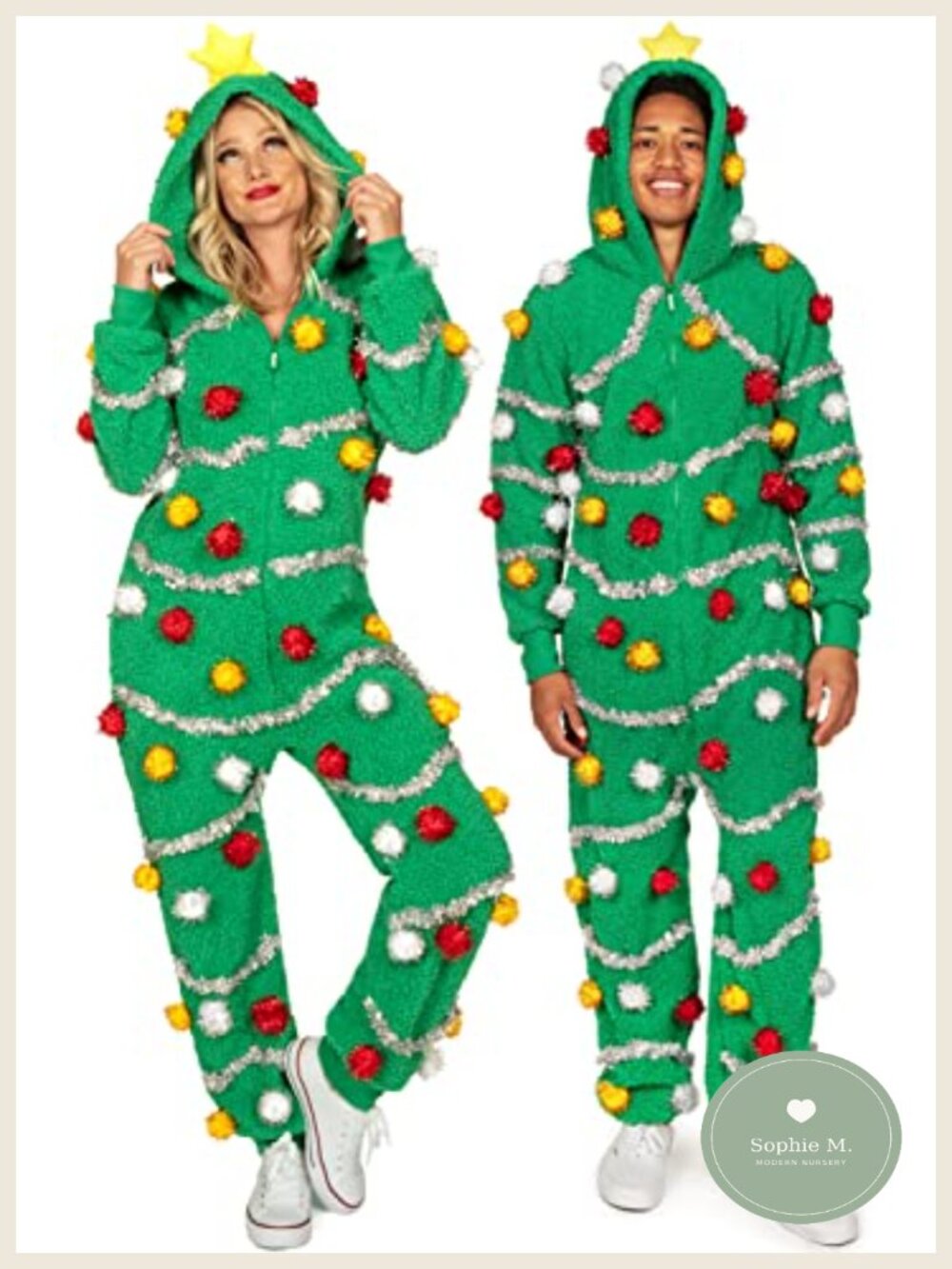 Tipsy Elves Christmas Onesie Adult Full Zip Pajama Jumpsuit Relaxed